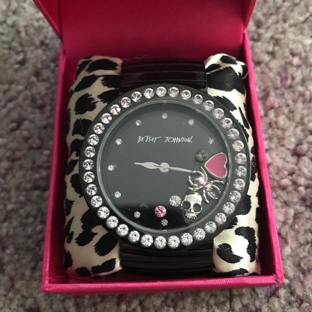 Betsey Johnson floating charm watch